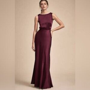 Anthropologie Ghost London Alexia Dress Size M Red Wine